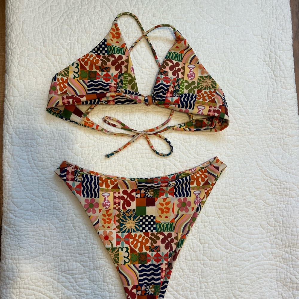 Skatie Multicolor Patterned Bikini